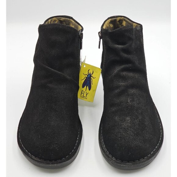 NWT Fly London Women's Black Suede Merk Ankle Bootie Size 8.5  (39) 2821 - Picture 10 of 15